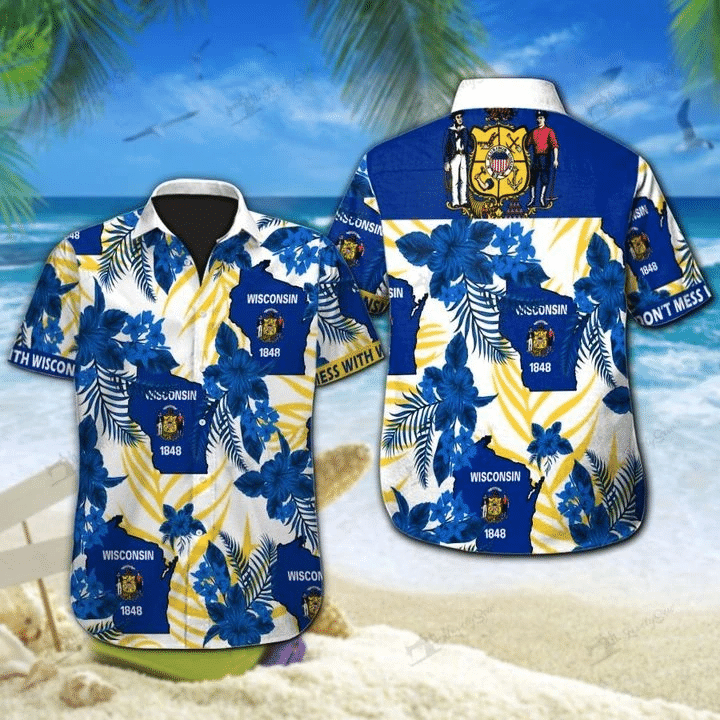 Wisconsin Hawaiian Shirt | For Men & Women | Adult | HW7467