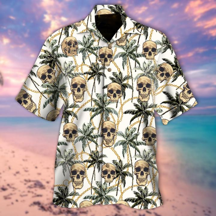 Golden Skull Hawaiian Shirt | For Men & Women | Adult | HW6634
