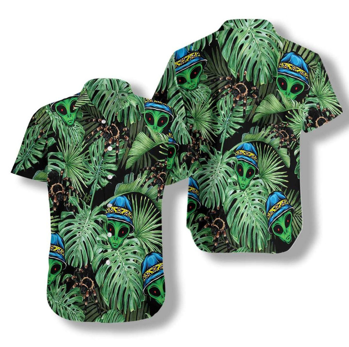Tropical Alien And Spider Hawaiian Shirt | For Men & Women | Adult | HW7022