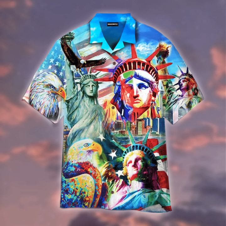 Amazing Colorful Statue Of Liberty Hawaiian Shirt | For Men & Women | Adult | HW4861