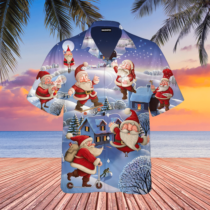 Stay Cool Santa Claus Christmas Hawaiian Shirt | For Men & Women | Adult | WT1004