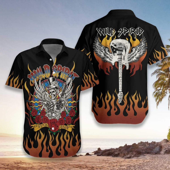 Guitar Wild Spirit Hawaiian Shirt | For Men & Women | Adult | HW7091