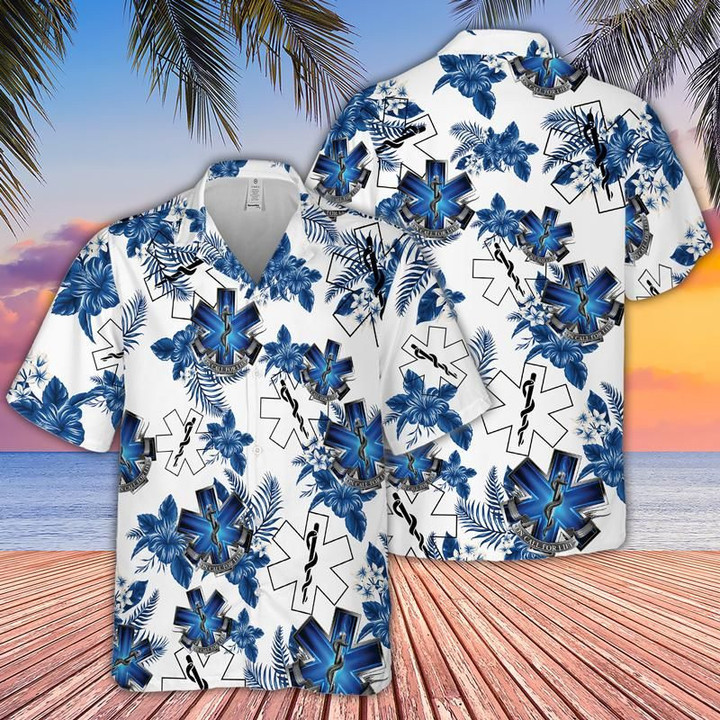 EMS Symbols Hibiscus Flower Hawaiian Shirt | For Men & Women | Adult | HW7583