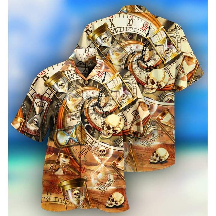 Skull All Knows Value of Time Hawaiian Shirt | For Men & Women | Adult | HW7660