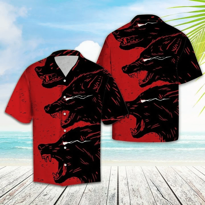 Scary Wolves Hawaiian Shirt | For Men & Women | Adult | HW6530