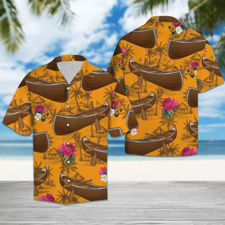 Canoeing Tropical Flowers Hawaiian Shirt | For Men & Women | Adult | HW6561