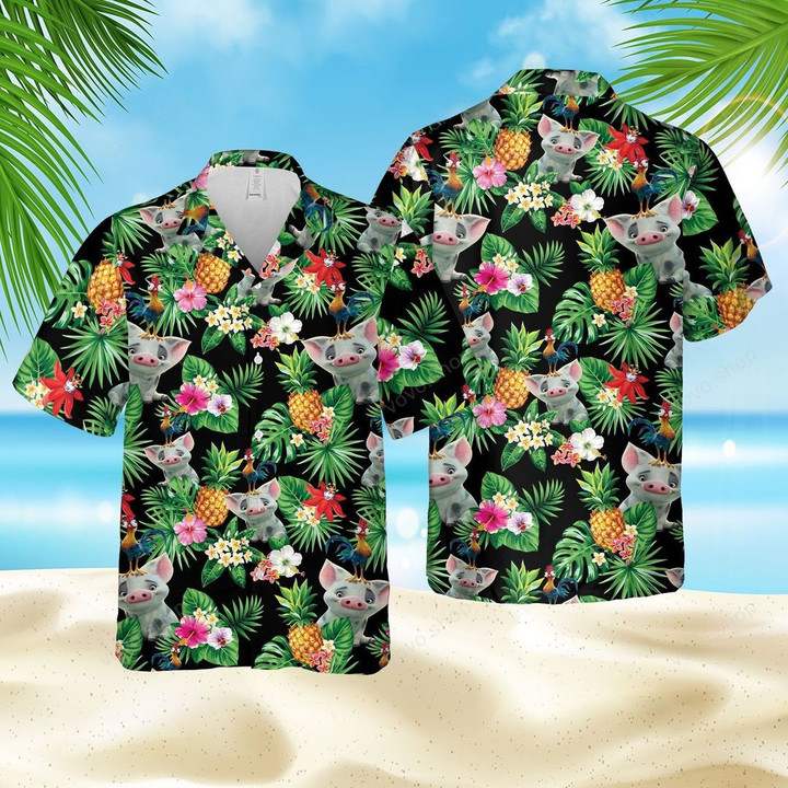 Pig And Chicken Hawaiian Shirt | For Men & Women | Adult | HW7559