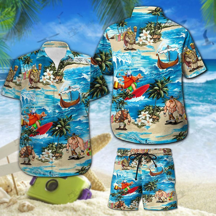 Surfing Hawaiian Shirt Set | Unisex | HS1112
