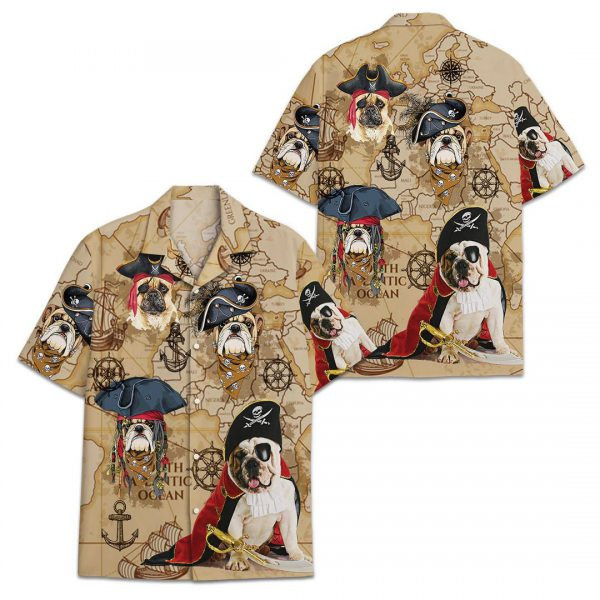 Bulldog Pirates Hawaiian Shirt | For Men & Women | Adult | HW7547