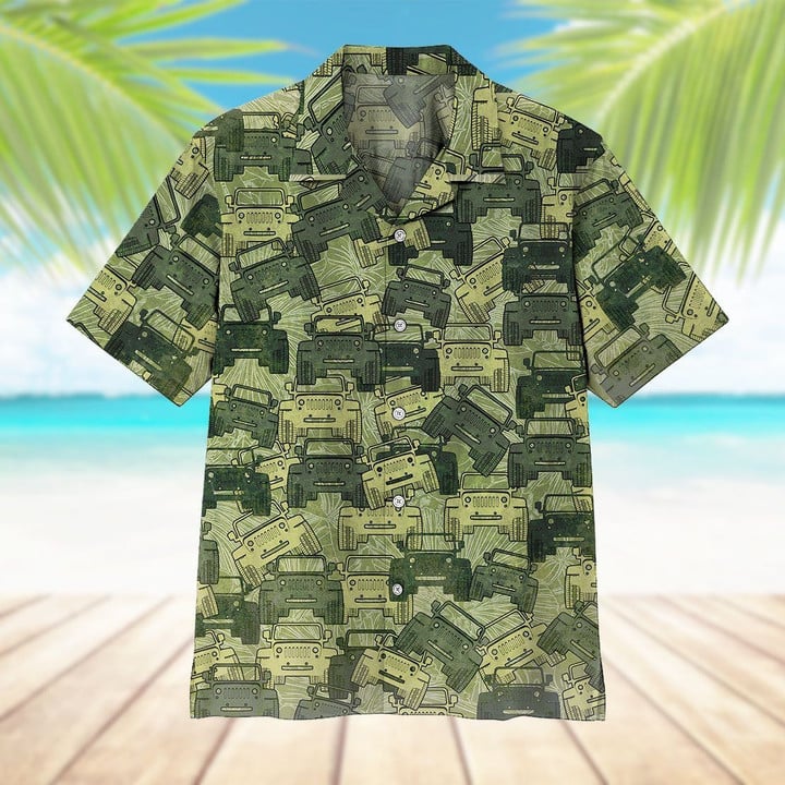 Jeep Hawaiian Shirt | For Men & Women | Adult | HW7082