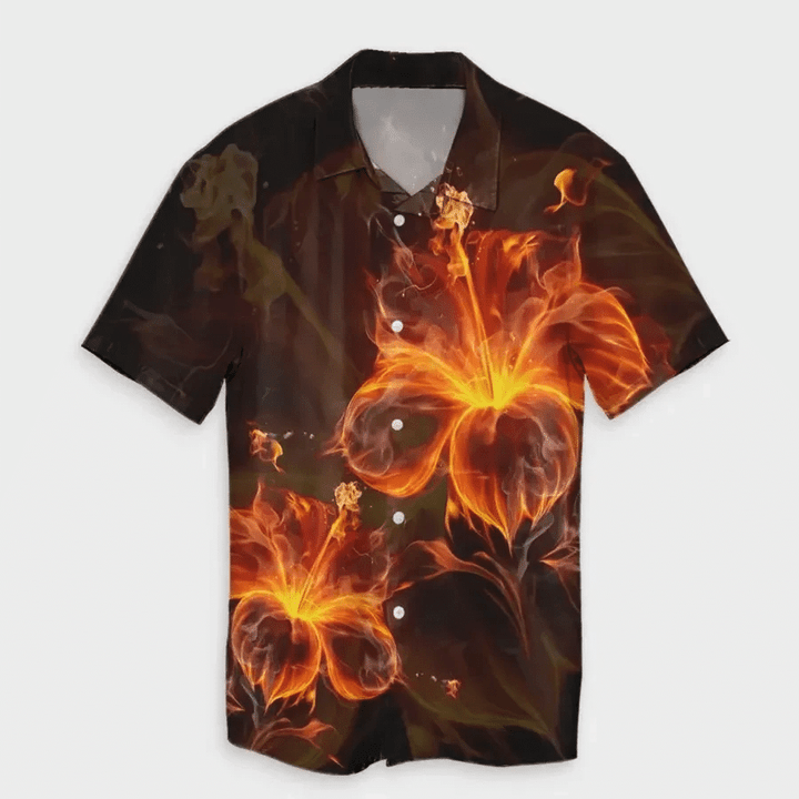 Hibiscus Fire Polynesian Hawaiian Shirt | For Men & Women | Adult | HW6811
