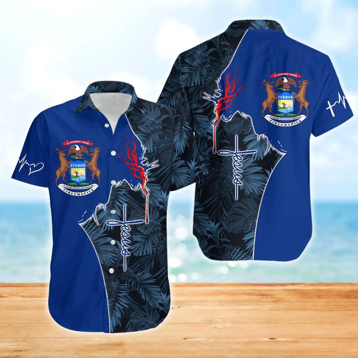 Jesus Michigan Hawaiian Shirt | For Men & Women | Adult | HW7006