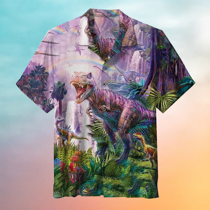 Jurassic Dinosaur Hawaiian Shirt | For Men & Women | Adult | HW6398