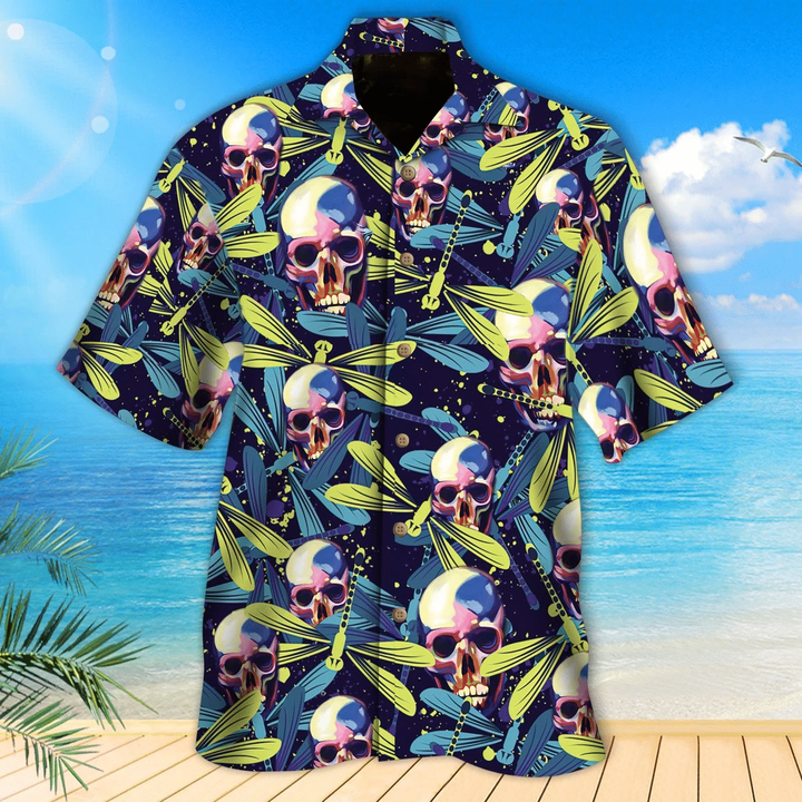 Skull Dragonfly Hawaiian Shirt | For Men & Women | Adult | HW6601