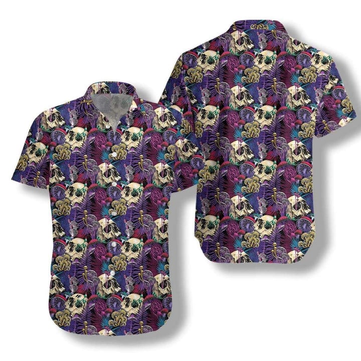 Mushrooms And Skulls Hawaiian Shirt | For Men & Women | Adult | HW7265