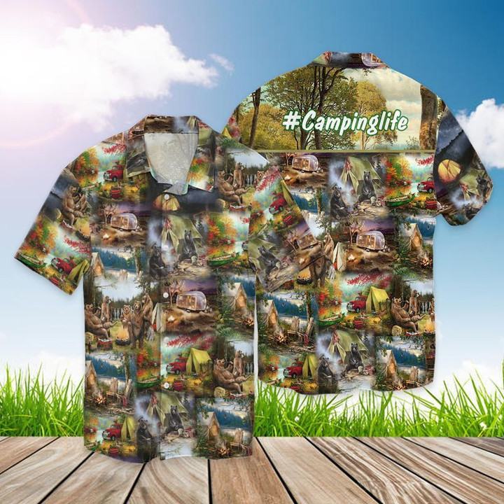 Camping Hawaiian Shirt | For Men & Women | Adult | HW6292