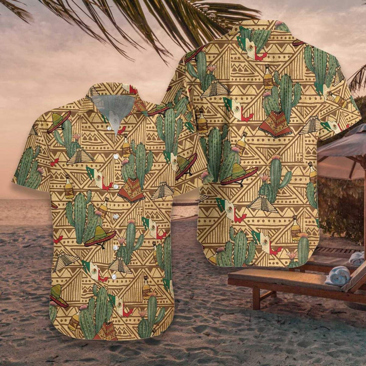 Mexico Symbols Vintage Hawaiian Shirt | For Men & Women | Adult | HW6923