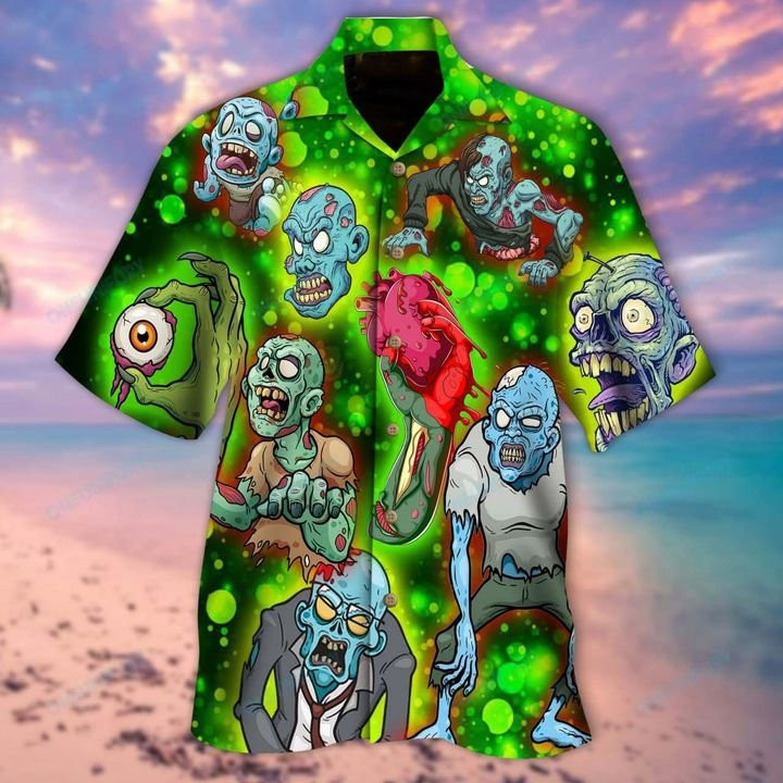 Zombies Eat Brains Hawaiian Shirt | For Men & Women | Adult | HW6221