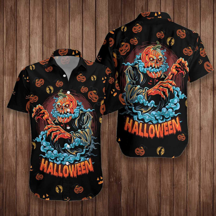 Scary Pumpkin Halloween Hawaiian Shirt | For Men & Women | Adult | HW7640