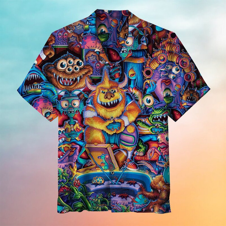 Monster Game Party Hawaiian Shirt | For Men & Women | Adult | HW6402