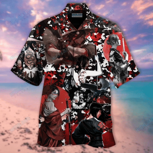 Samurai Girl Hawaiian Shirt | For Men & Women | Adult | HW6325