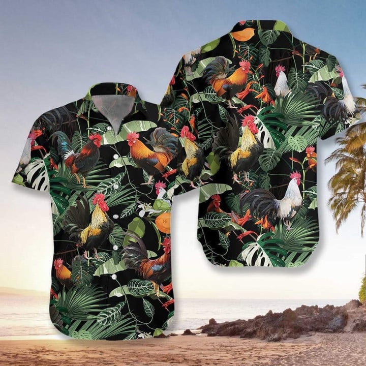 Happy Rooster Hawaiian Shirt | For Men & Women | Adult | HW7488