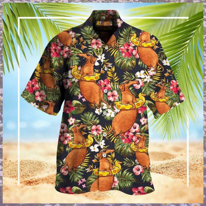 Fat Dachshund Hawaiian Shirt | For Men & Women | Adult | HW6940