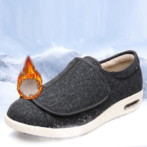 Jay&Jack Plus Size Winter Velcro Fur Lined Arch Support Shoes For Wide Swollen Feet - Lisa