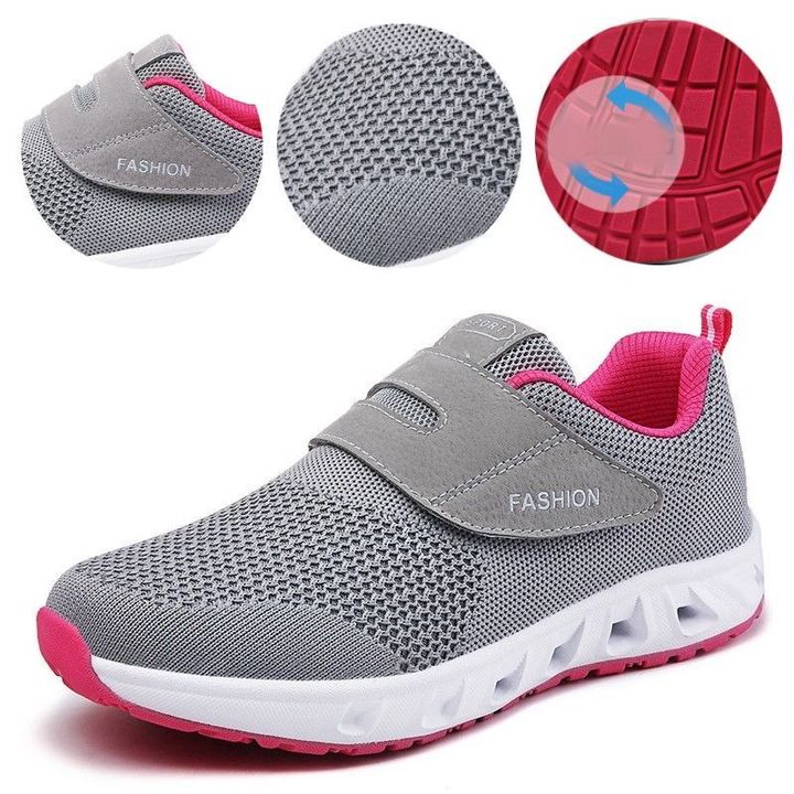 Emily - Comfortable Supportive Walking Velcro Mesh Shoes Casual Arch Support Orthopedic Sneakers for Diabetic Bunion Women Lightweight Running Shoes