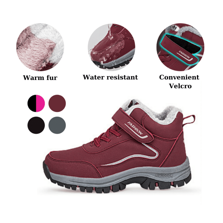 Tonya - Winter Waterproof Walking Ankle Snow Boots Comfortable Arch Support Orthopedic Outdoor Anti-Slip Boots Warm Fur Lined Shoes