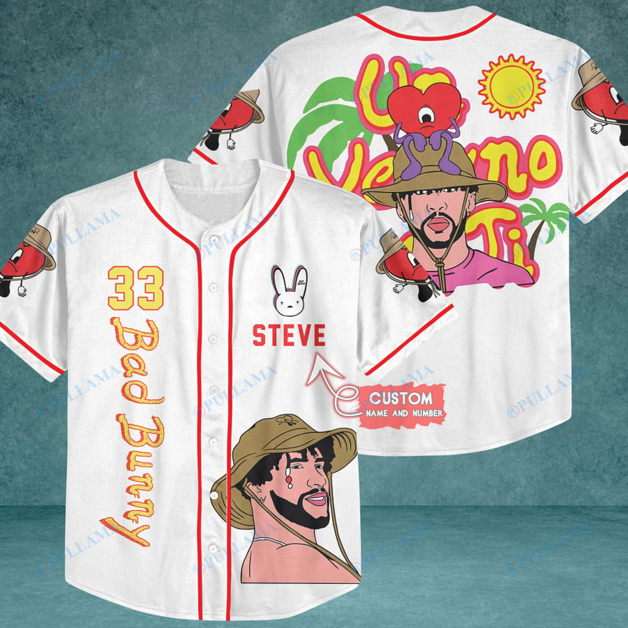 Bad Bunny Baseball Jersey Puerto Rico Baseball Outfit For Bad