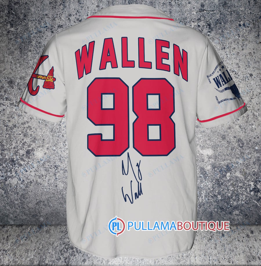 Wallen Braves Baseball Jersey Shirt, Braves Wallen Full Button Baseball  Jersey, Morgan Wallen Braves Jersey Shirt