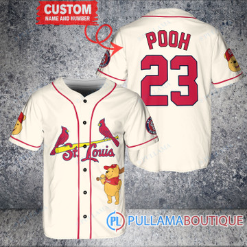 Chicago Cubs Pooh Baseball Jersey - Gray - Scesy