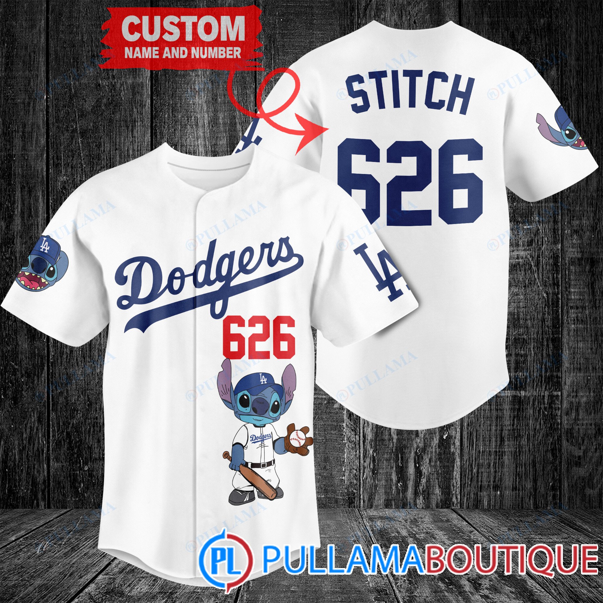Custom Dodgers Two-Button Jersey - Dodgers-MAI383