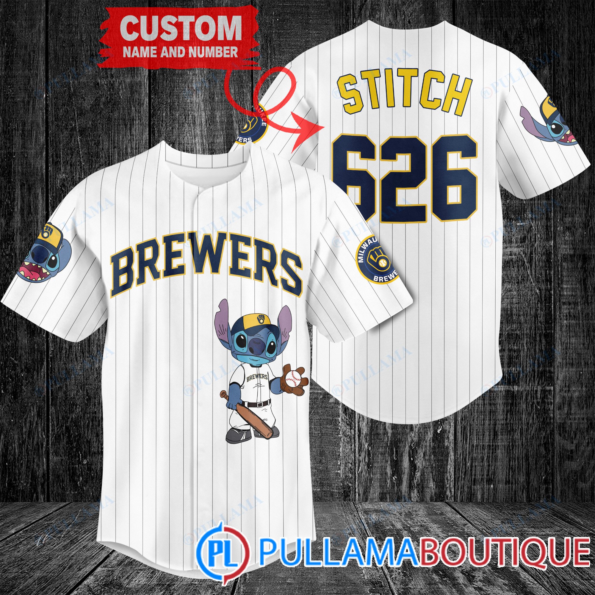 Youth Custom Milwaukee Brewers Game White Replica 2022 All-Star Jersey