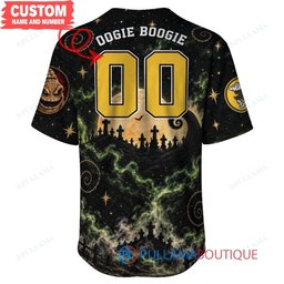 San Diego Padres Oogie Boogie with World Series Trophy Moonlit Burlap Custom Baseball Jersey