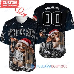 Chicago White Sox Gremlins with World Series Trophy Custom Baseball Jersey