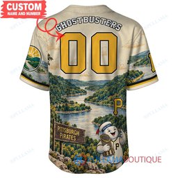 Pittsburgh Pirates Stay Puft Marshmallow Man with World Series Trophy Custom Baseball Jersey