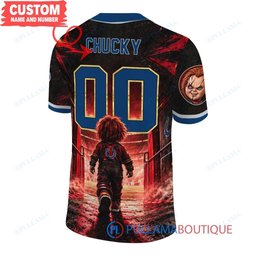 Indianapolis Colts Chucky Child's Play with Super Bowl Trophy Horror Tunnel Spotlight Custom Football Jersey
