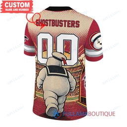 Atlanta Falcons Stay Puft Marshmallow Man with Super Bowl Trophy Retro Sailor Comic Custom Football Jersey