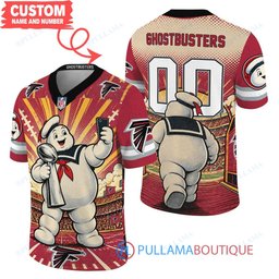 Atlanta Falcons Stay Puft Marshmallow Man with Super Bowl Trophy Retro Sailor Comic Custom Football Jersey