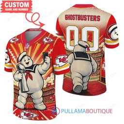 Kansas City Chiefs Stay Puft Marshmallow Man with Super Bowl Trophy Retro Sailor Comic Custom Football Jersey