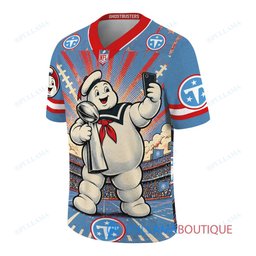 Tennessee Titans Stay Puft Marshmallow Man with Super Bowl Trophy Retro Sailor Comic Custom Football Jersey