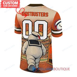 Cleveland Browns Stay Puft Marshmallow Man with Super Bowl Trophy Retro Sailor Comic Custom Football Jersey
