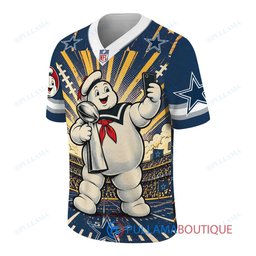 Dallas Cowboys Stay Puft Marshmallow Man with Super Bowl Trophy Retro Sailor Comic Custom Football Jersey