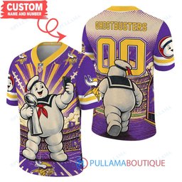Minnesota Vikings Stay Puft Marshmallow Man with Super Bowl Trophy Retro Sailor Comic Custom Football Jersey