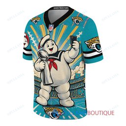 Jacksonville Jaguars Stay Puft Marshmallow Man with Super Bowl Trophy Retro Sailor Comic Custom Football Jersey