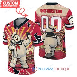 Houston Texans Stay Puft Marshmallow Man with Super Bowl Trophy Retro Sailor Comic Custom Football Jersey