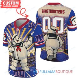 New York Giants Stay Puft Marshmallow Man with Super Bowl Trophy Retro Sailor Comic Custom Football Jersey