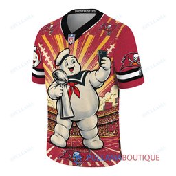 Tampa Bay Buccaneers Stay Puft Marshmallow Man with Super Bowl Trophy Retro Sailor Comic Custom Football Jersey